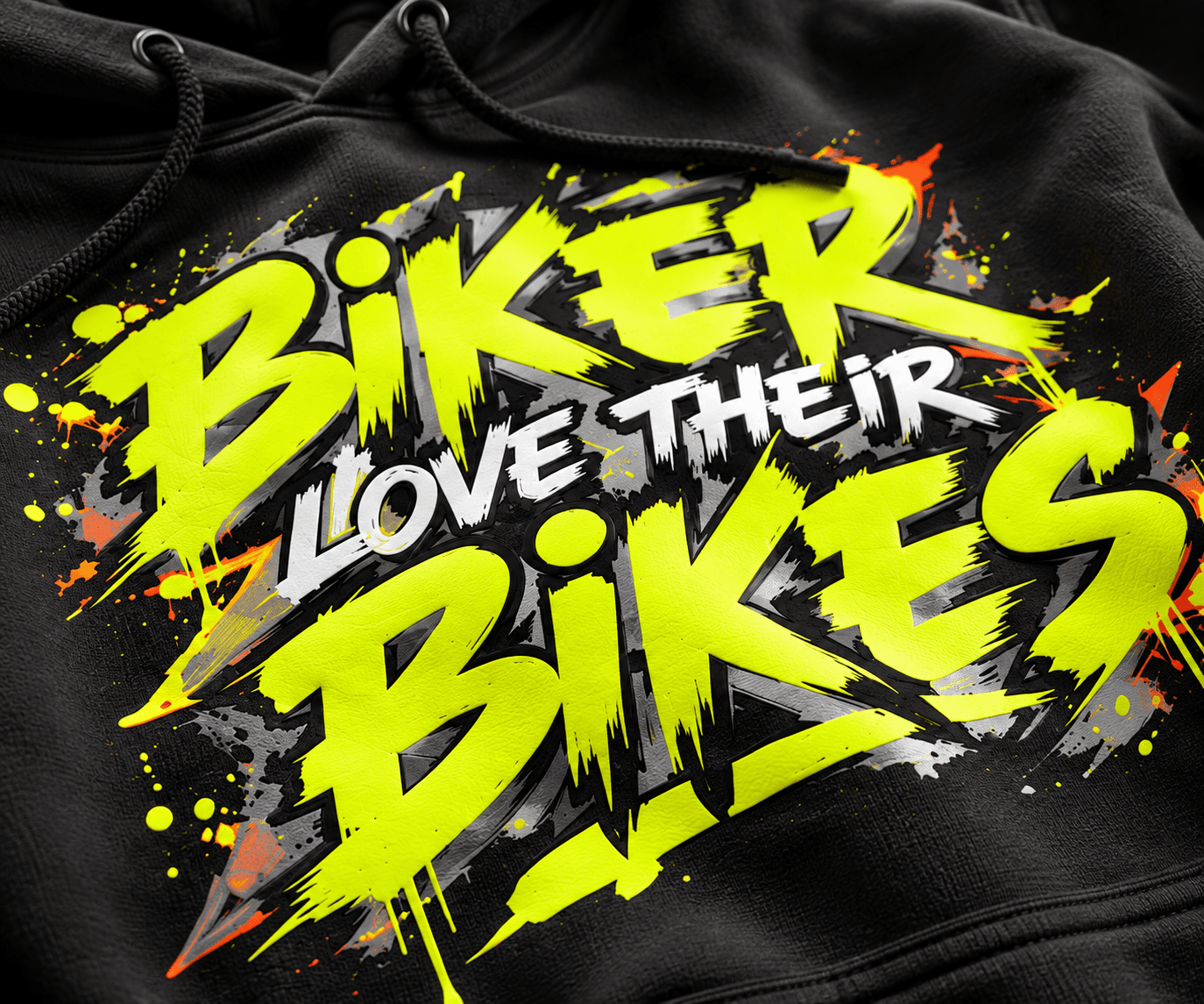 Men Black Biker Moves Hoodies -The Stanch