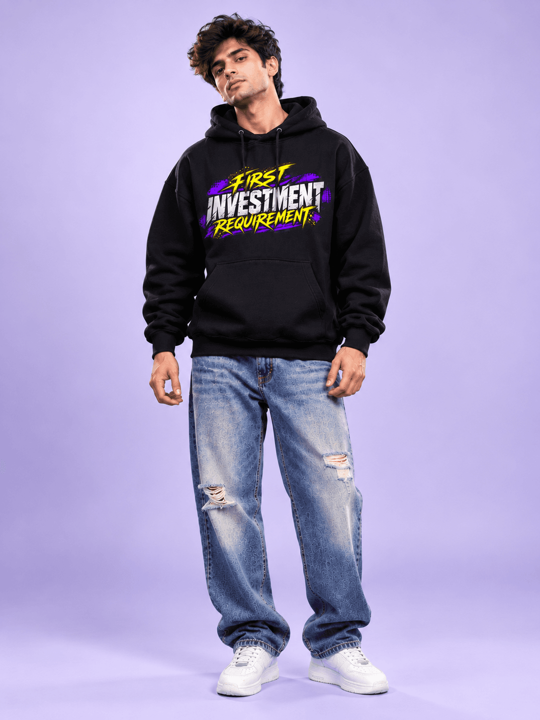 Men Black Biker Boots Hoodies The Stanch