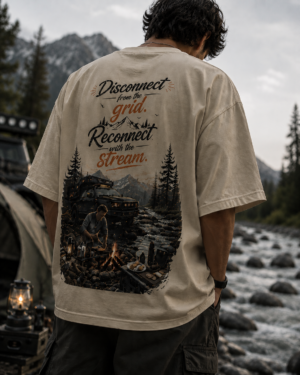 THE STANCH Disconnected From Grid White T-Shirt for Men